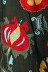 Fully embroidered short coat in cotton slub with pockets